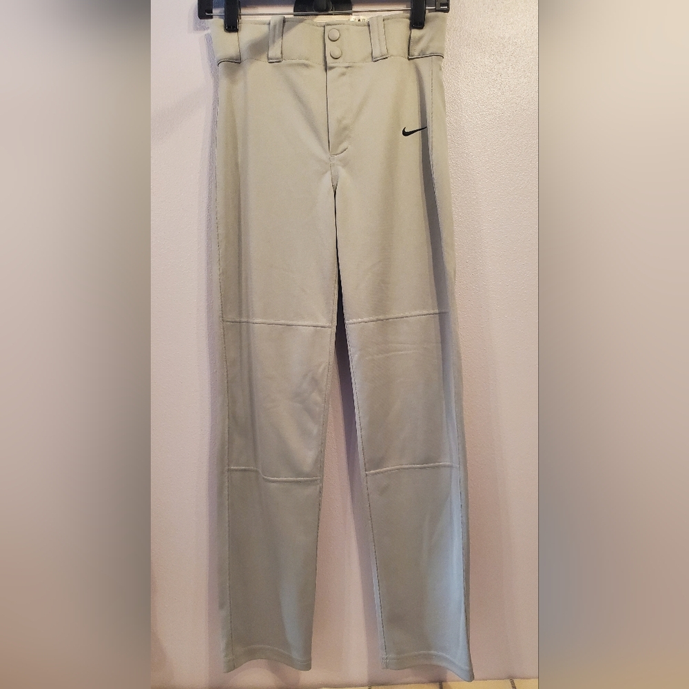 Boy's Nike Dri-fit Baseball Pant Straight Leg Gray Size L